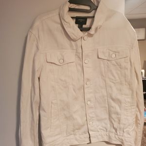 Forever 21 White Denim Jacket